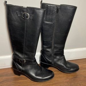 Clarks Malia Poplar Tall Boots Black Womens sz 6